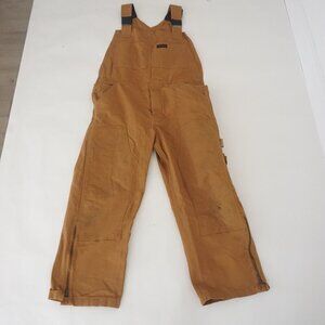 Journeyman Tan Canvas 100% Cotton Adjustable Overalls Size LT Regular Inseam 32